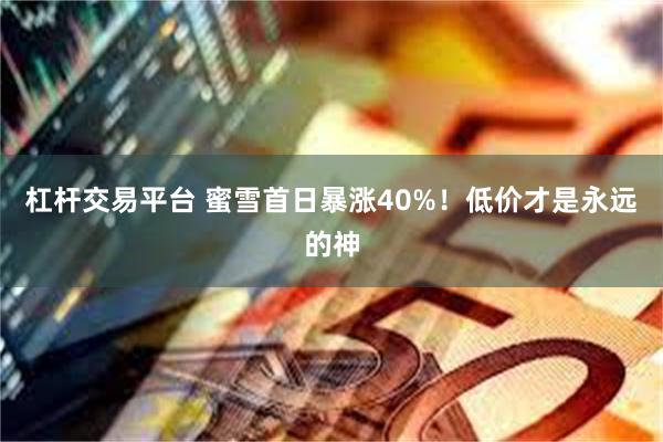杠杆交易平台 蜜雪首日暴涨40%！低价才是永远的神