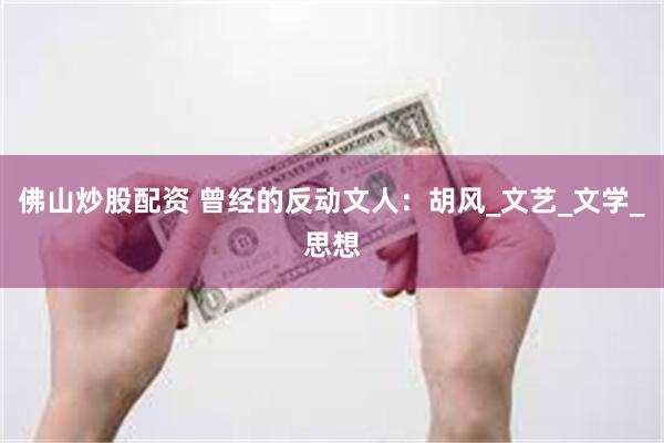 佛山炒股配资 曾经的反动文人：胡风_文艺_文学_思想